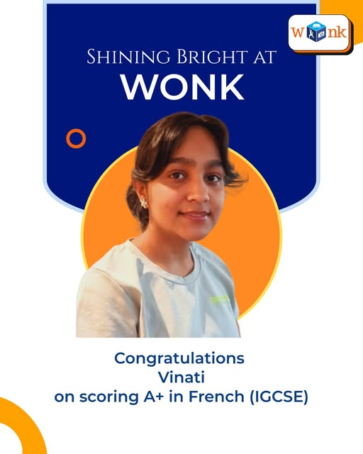 Vinati scoring A+ in French (IGCSE)
