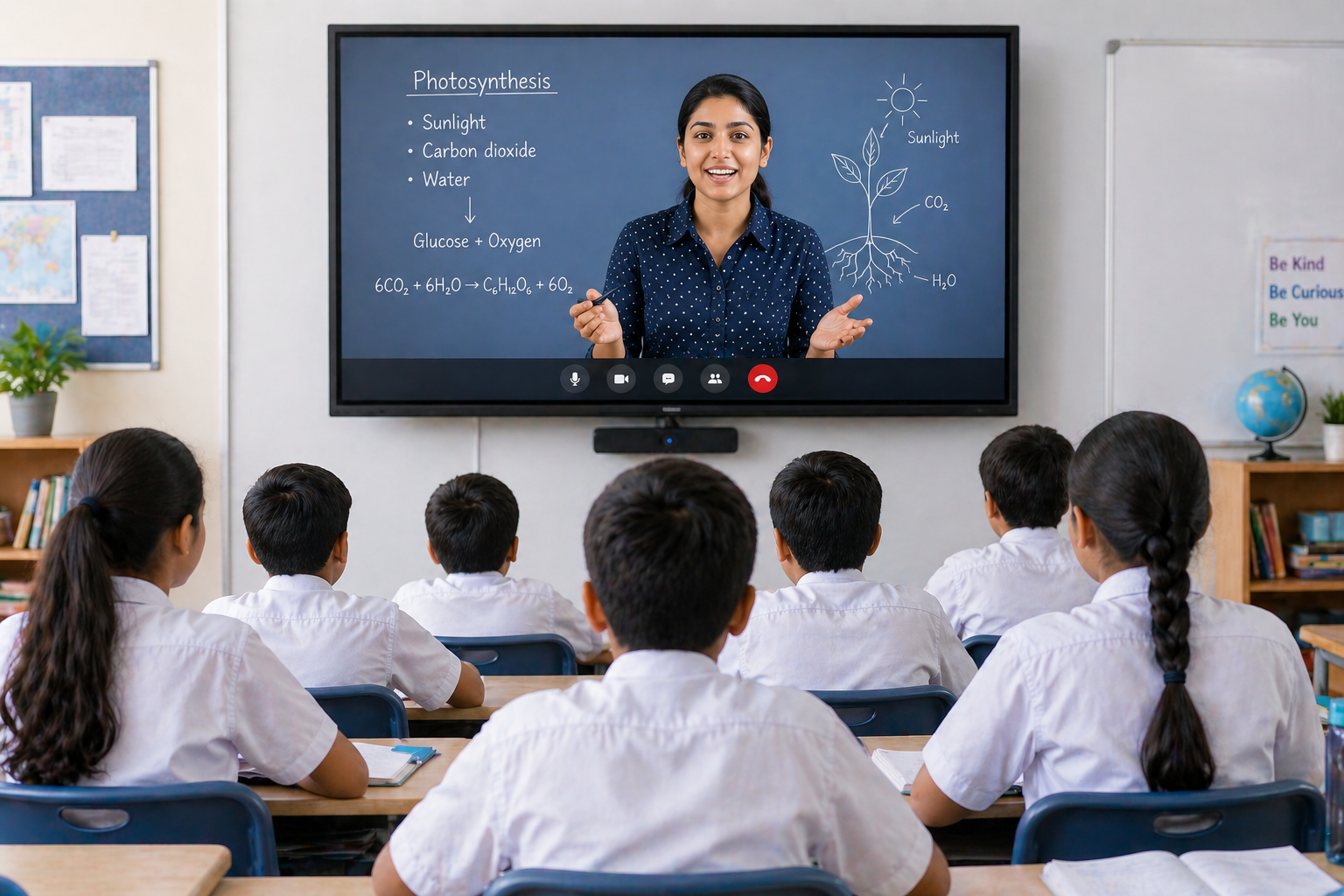 WONK live virtual classroom inside school